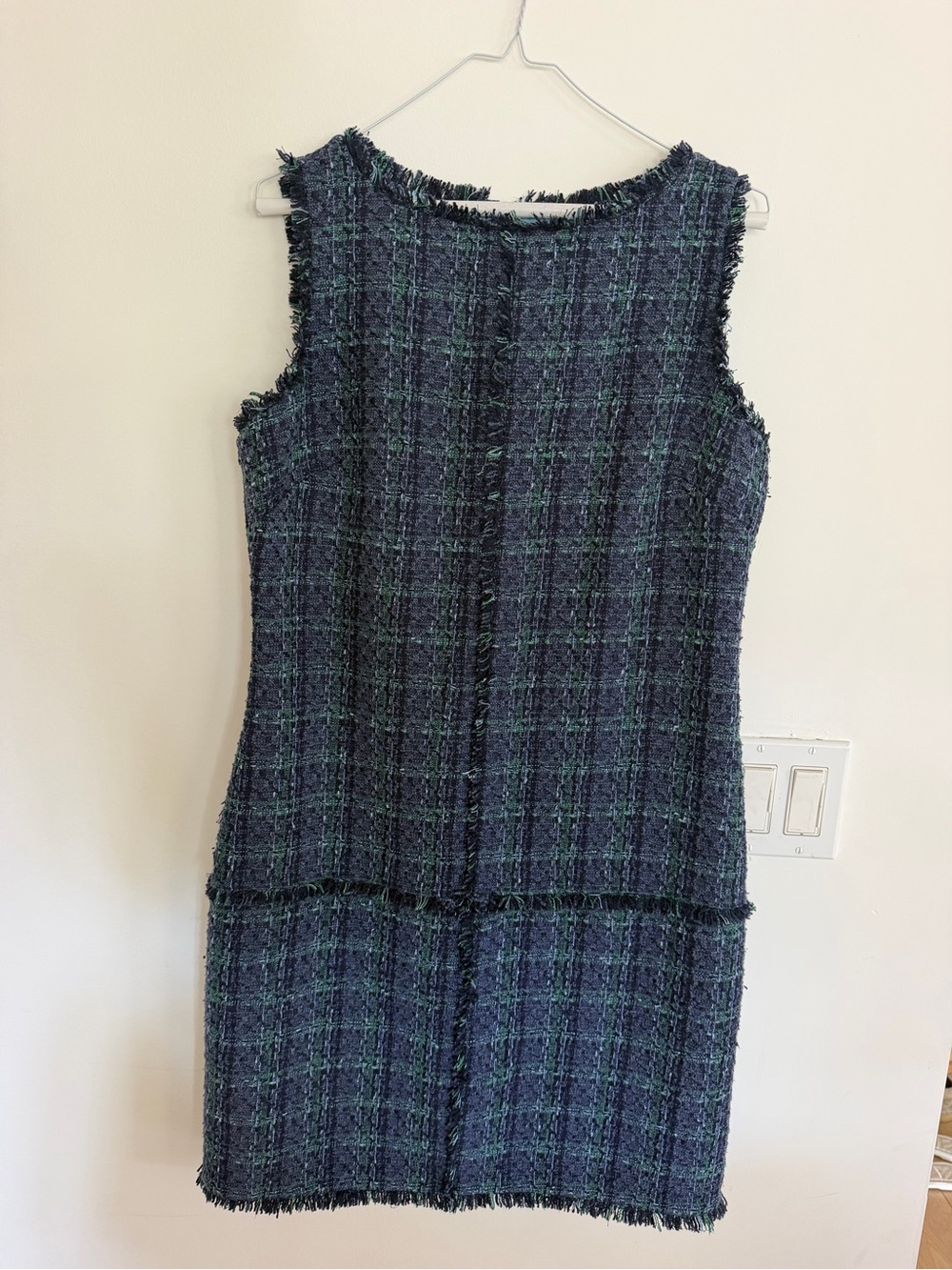 Sail to Sable Blue/Navy Tweed Dress